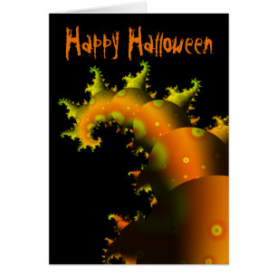 Tentacle Fractal Halloween-kort Hälsningskort