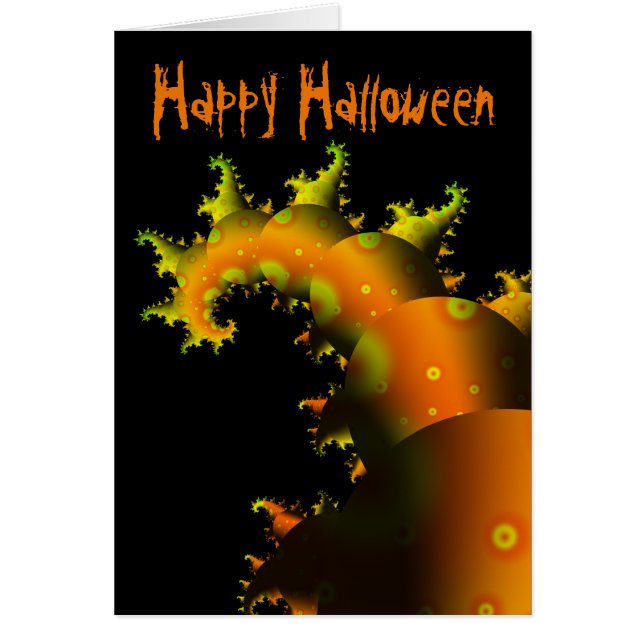 Tentacle Fractal Halloween-kort Hälsningskort (Framsidan)