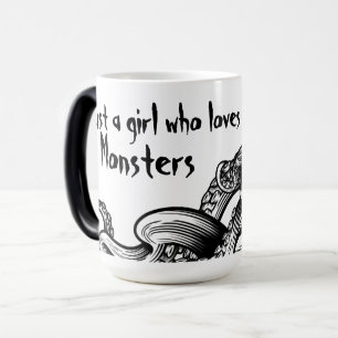 Tentacle Monster Bok Tok Anpassa text eller Namn Magisk Mugg
