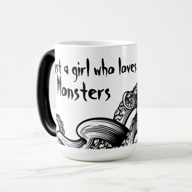 Tentacle Monster Bok Tok Anpassa text eller Namn Magisk Mugg (Framsida vänster)