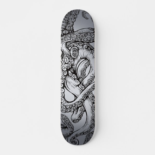 Tentacle Octopus Monster Mini Skateboard Bräda 18,5 Cm (Framsida)