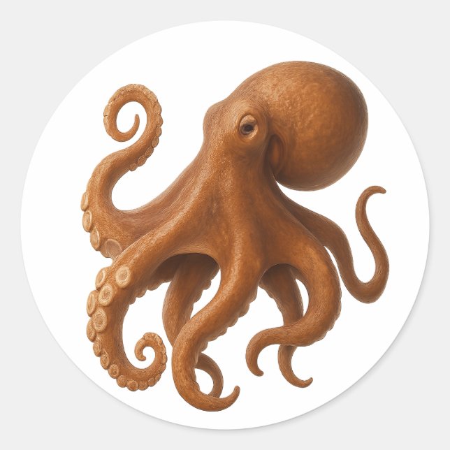 Tentacle Tango Runt Klistermärke (Framsida)
