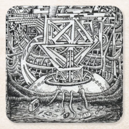 Tentacle Tank från Brian Benson Underlägg Papper Kvadrat