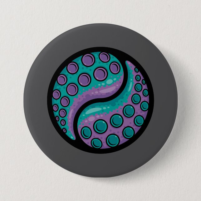 Tentacle Yin Yang Knapp (Framsida)