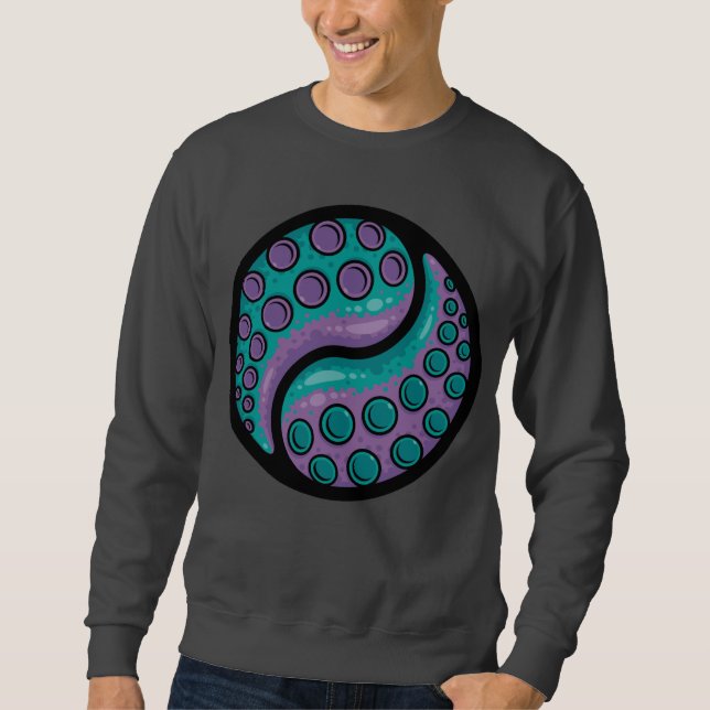 Tentacle Yin Yang Lång Ärmad Tröja (Framsida)