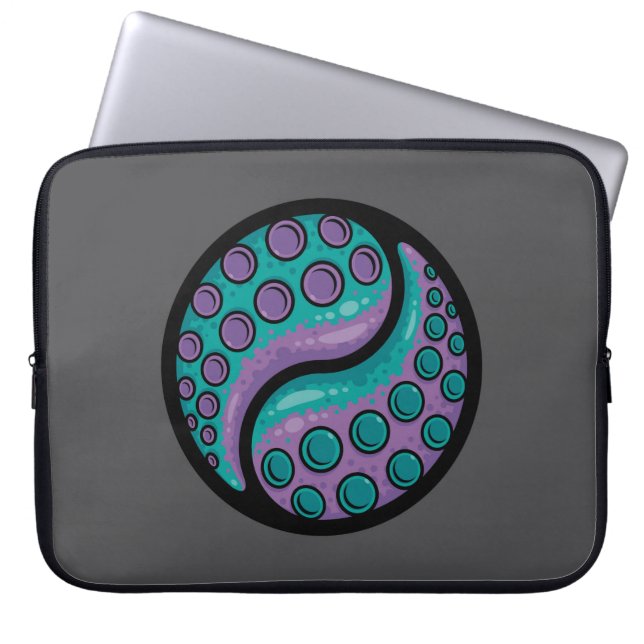 Tentacle Yin Yang Laptop Fodral (Framsidan)