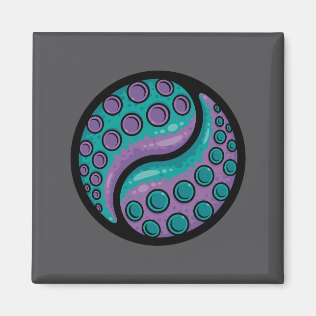 Tentacle Yin Yang Magnet (Framsidan)