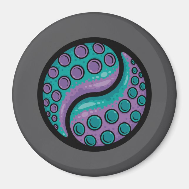 Tentacle Yin Yang Magnet (Framsidan)