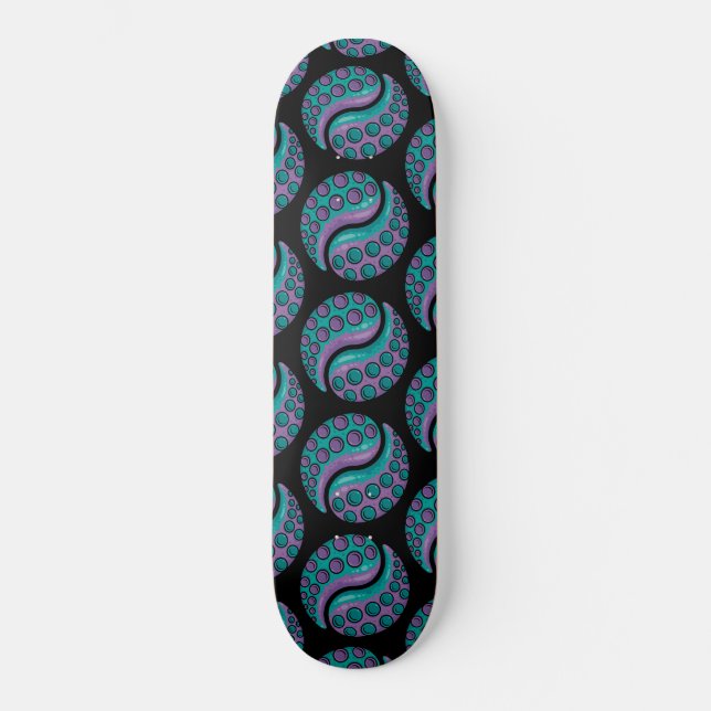 Tentacle Yin Yang Mini Skateboard Bräda 18,5 Cm (Framsida)