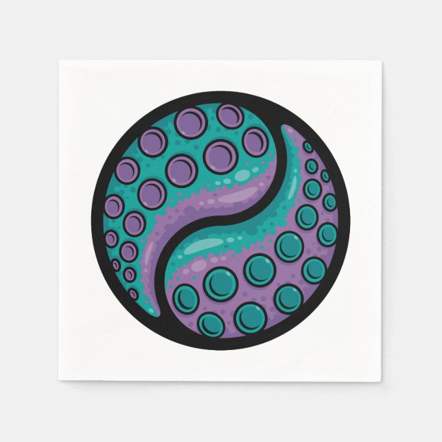 Tentacle Yin Yang Pappersservett (Framsidan)