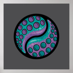 Tentacle Yin Yang Poster