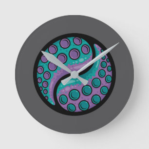 Tentacle Yin Yang Rund Klocka