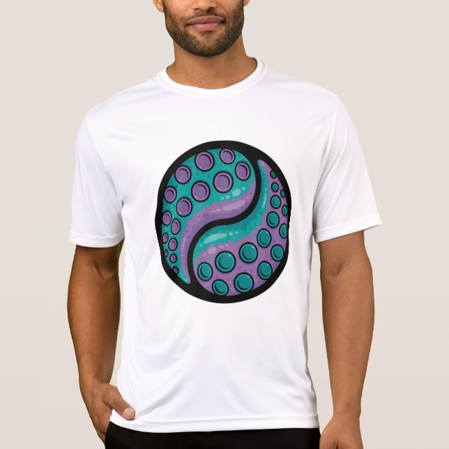 Tentacle Yin Yang T Shirt (Framsida)