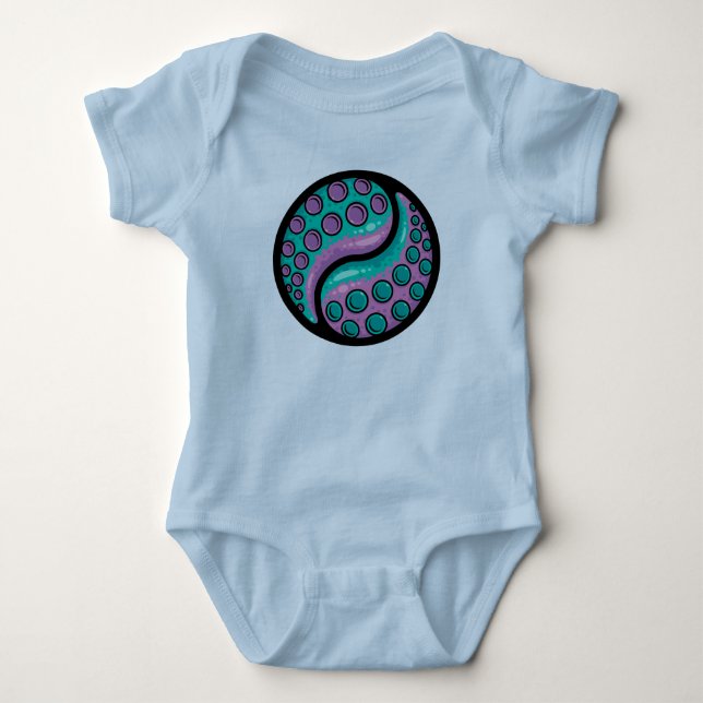 Tentacle Yin Yang T Shirt (Framsida)