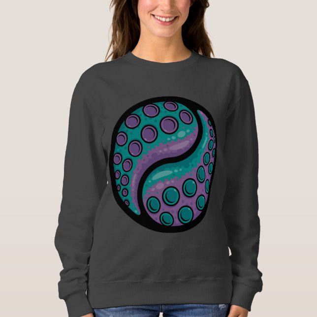 Tentacle Yin Yang T Shirt (Framsida)