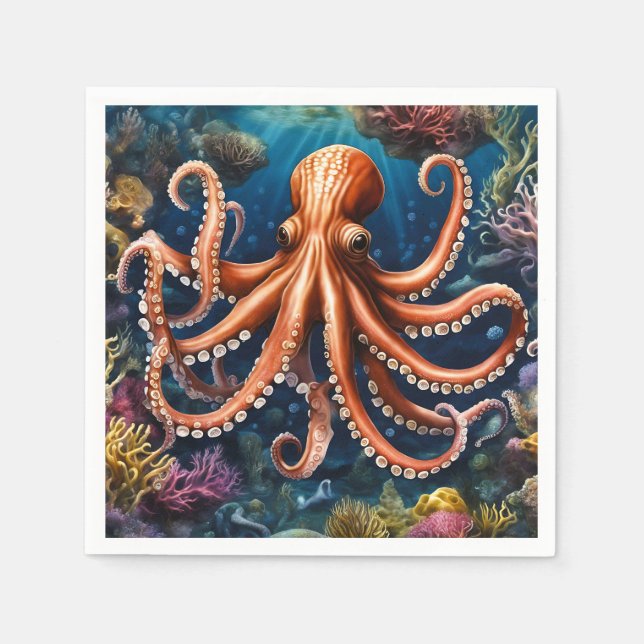 Tentacles Deep Sea Pappersservett (Framsidan)