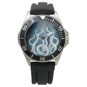 Tentacles Galaxy Blue Måne Rays Armbandsur