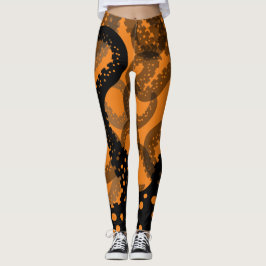 Tentakler, avfettade orangar leggings
