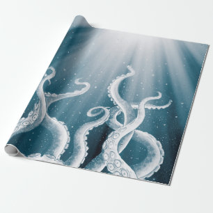 Tentakler Galaxy Blue Måne Rays Presentpapper