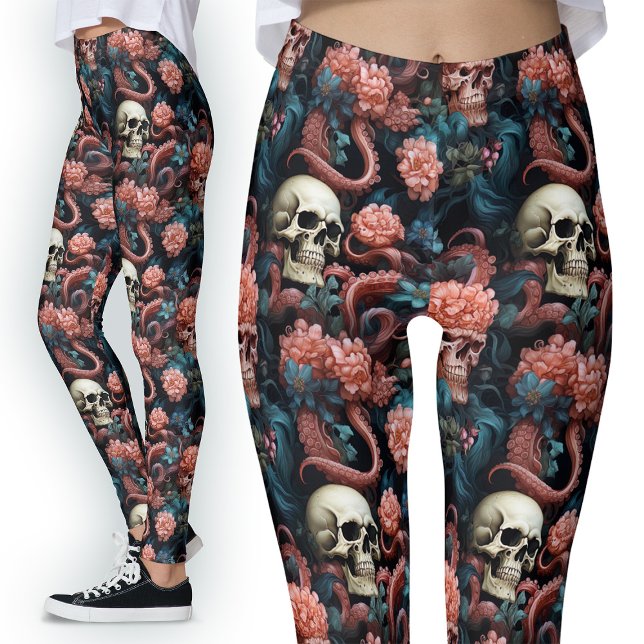 Tentakler och Döskallar för bläckfisk Leggings (Skapare uppladdad)