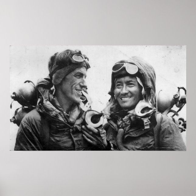 Tenzing Norgay Edmund Hillary Everest 1953 Poster (Framsidan)