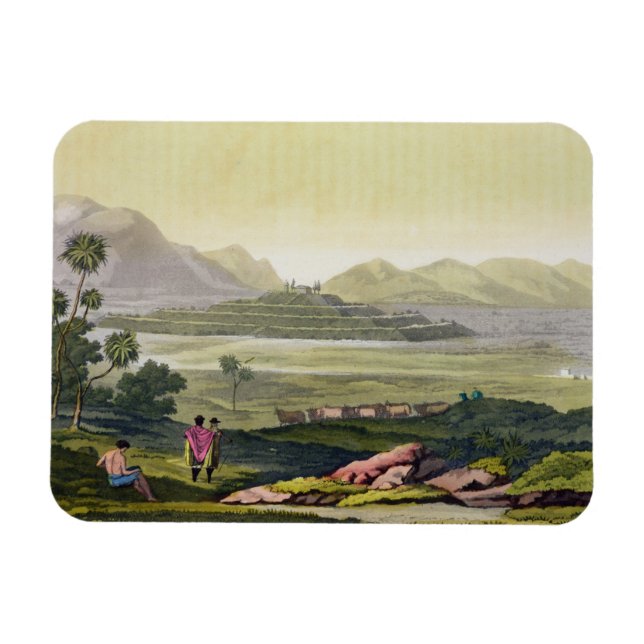 Teocalli, det Underbara templet vid Tenochtitlan,  Magnet (Horisontell)