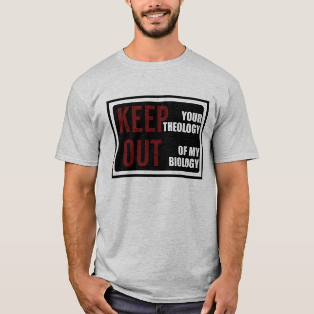 Teologi och biologi t shirt (Framsida)