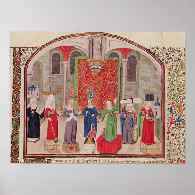 Teologiska och kardinella dygder poster (Framsidan)