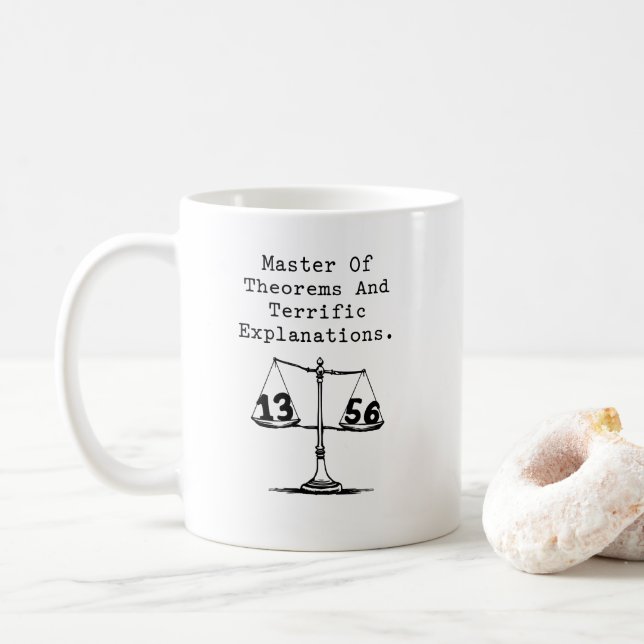 Teoremmästare fantastiska förklaringar kaffemugg (Med munk)