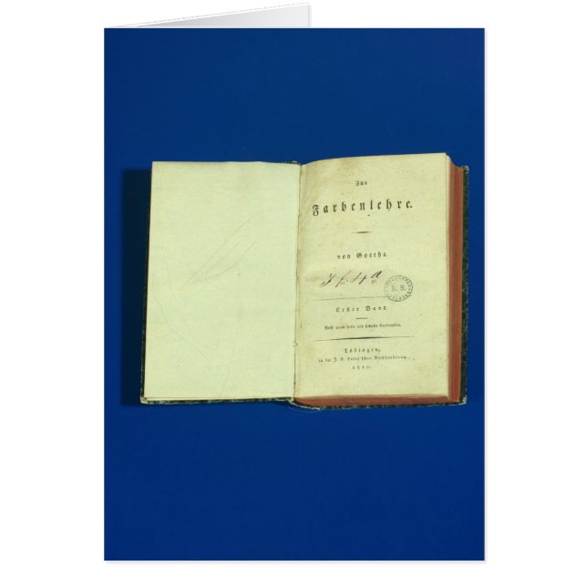 Teori av färger, 1810 hälsningskort (Framsidan)