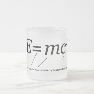 Teori för E=MC2 Einsteins av relativitet Frostad Glasmugg