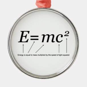 Teori för E=MC2 Einsteins av relativitet Julgransprydnad Metall