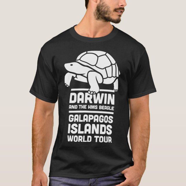 Teori om Evolution Atheism Charles Darwin T Shirt (Framsida)