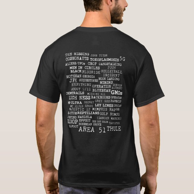 Teoriexpert på konspiration t shirt (Baksida)