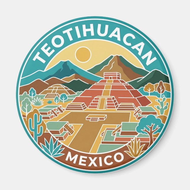 Teotihuacan Mexiko Magnet (Framsidan)