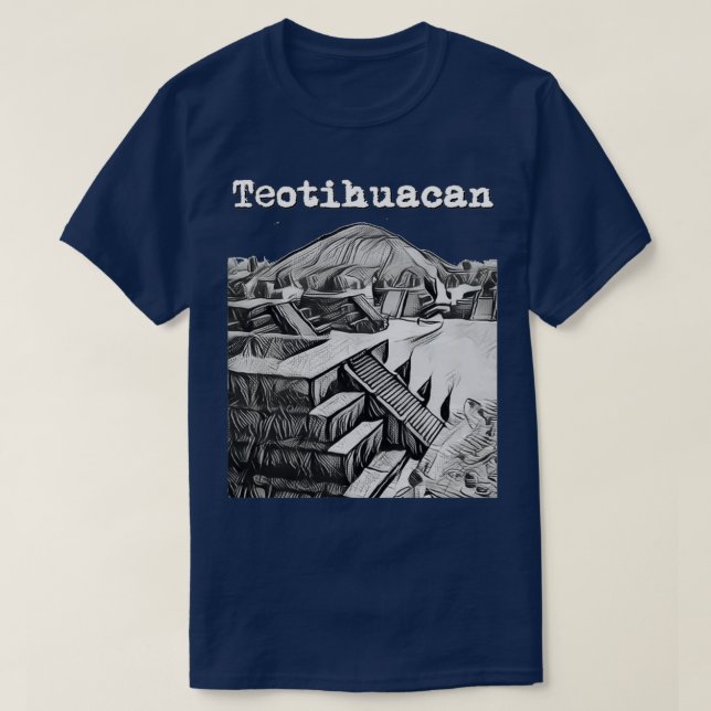 Teotihuacan Mexiko T Shirt (Design framsida)