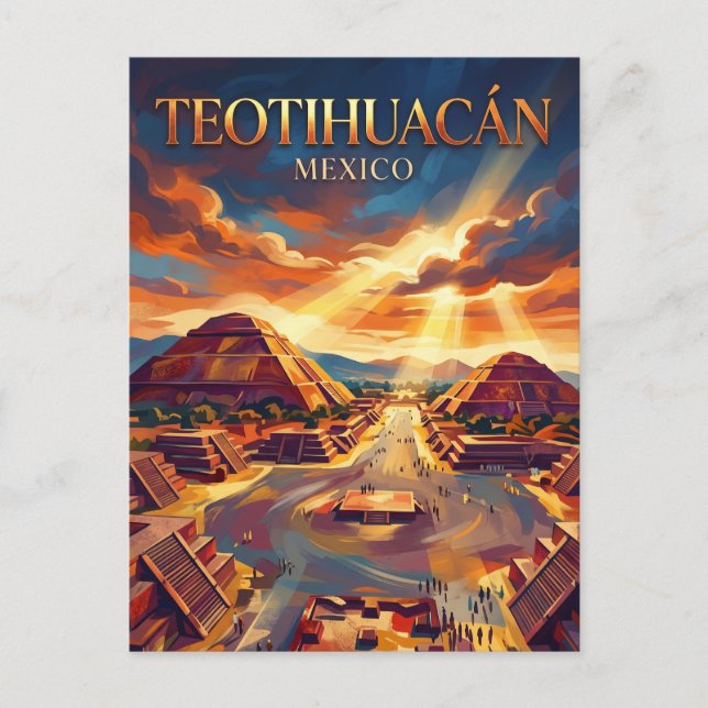 Teotihuacán Mexiko Vykort (Framsida)
