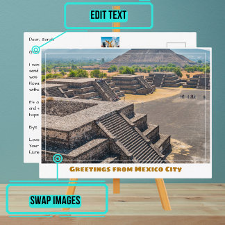 Teotihuacan Pyramids i Mexico City Vykort