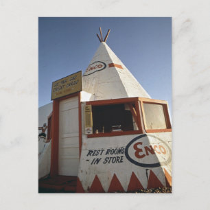 TEPEE GAS STATION PÅ VÄGEN 66 RESEPOSTKORT VYKORT