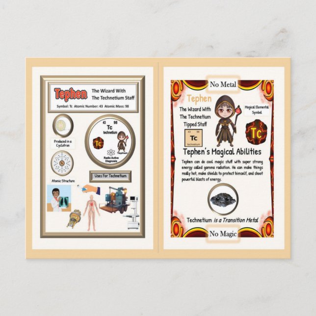 Tephen Wizard - Technetium Inslag Vykort (Framsida)