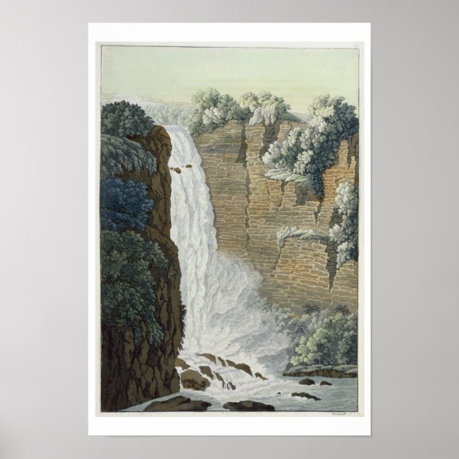 Tequendama Waterfall vid floden Bogota i Colombia Poster (Framsidan)