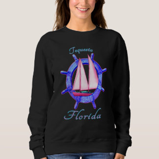 Tequesta Florida Sailboat Vacation Nautica T Shirt