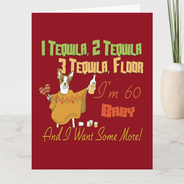 Tequila 60:e Födelsedagsfesten Collection Kort (Framsida)