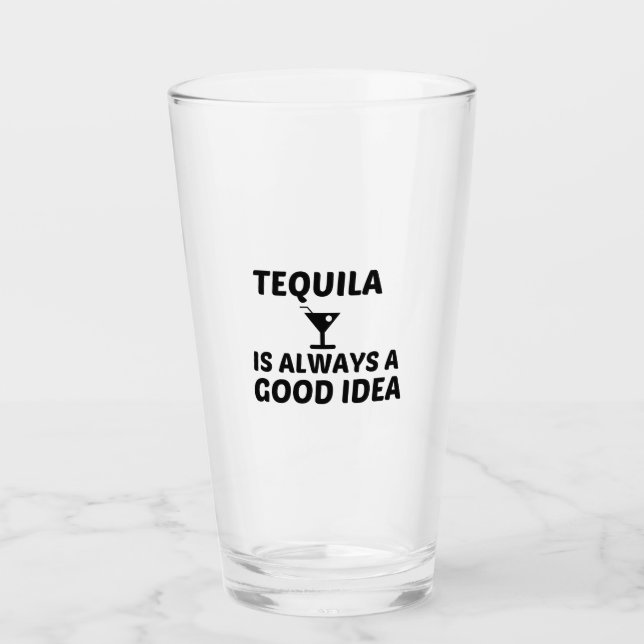 TEQUILA ÄR ALLTID EN BRA IDÉ GLASKOPP (Framsida)
