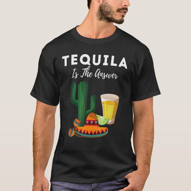 Tequila är den nationella tequiladagen t shirt (Framsida)