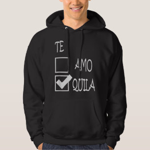Tequila är min Valentine Funny Anti Valentines day Hoodie