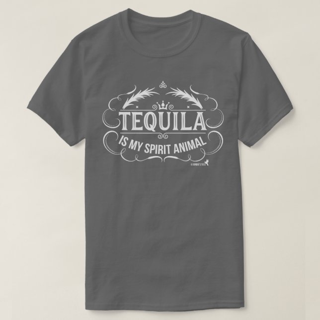 Tequila är mitt andliga djur t shirt (Design framsida)