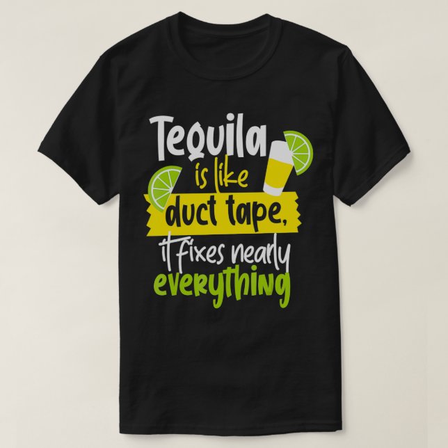 Tequila är som ett rött band t shirt (Design framsida)
