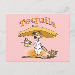 Tequila Cactus Mexican Sombrero Vykort