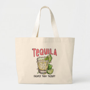 Tequila Cheaper Than Therapy Funny Tequila Mexican Jumbo Tygkasse
